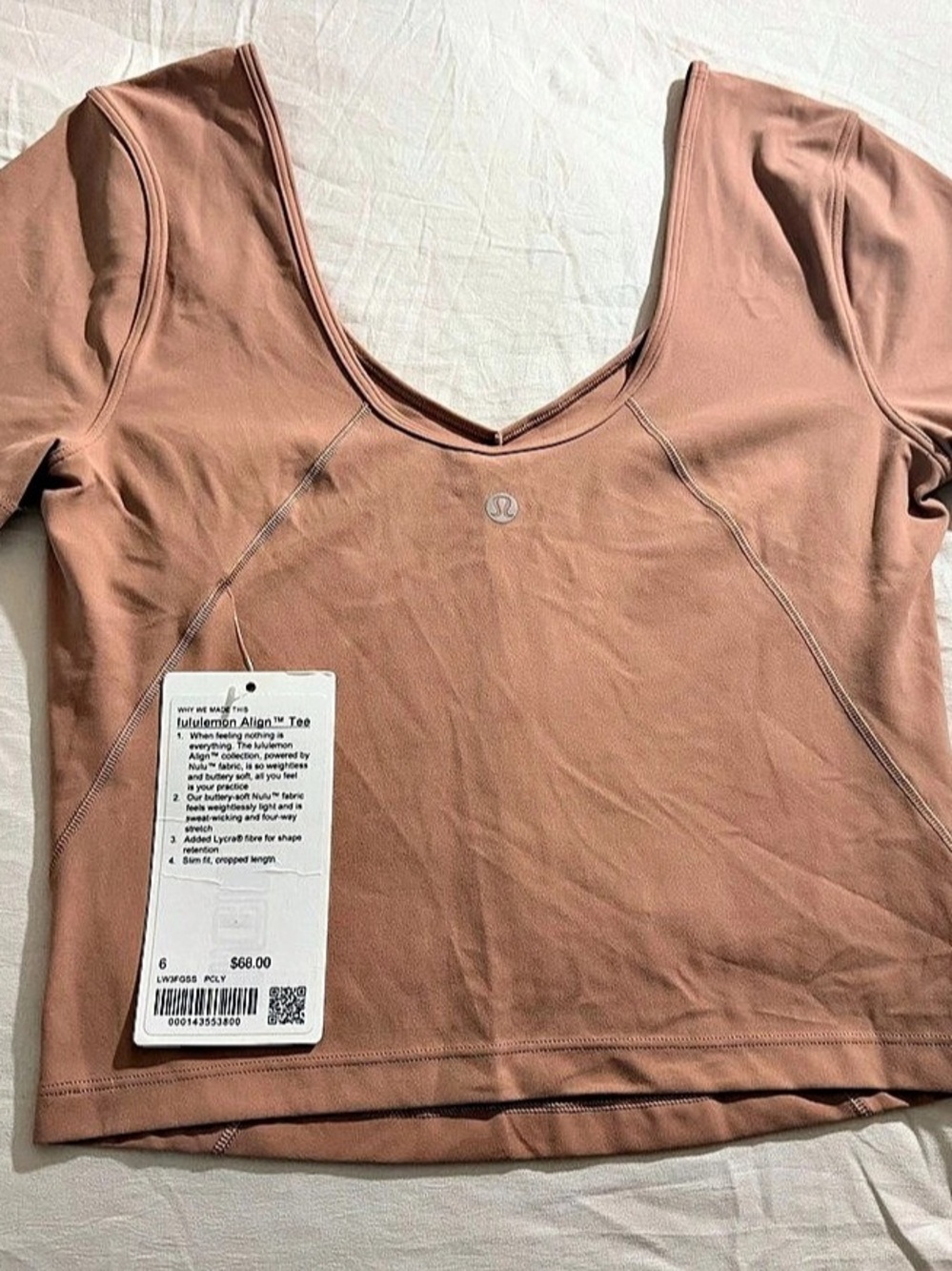 lululemon Align Tee Short Sleeve Athletic Top in Pink NWT